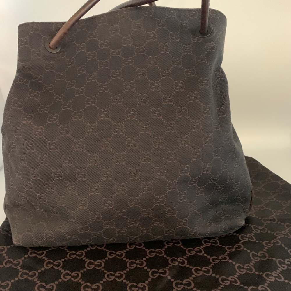 Vintage Gucci Tote (Brown GG) with original Gucci dust bag